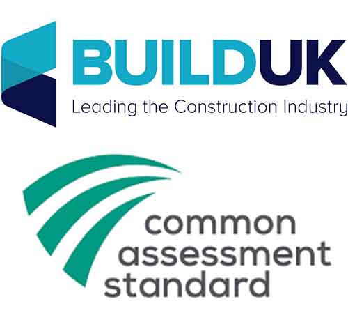 Build UK and Common Assessment Standard logos